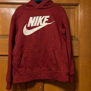 Nike brick, red pullover hoodie
